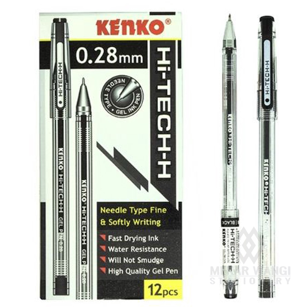 

Ballpoint gel | Pen gel | pulpen gel KENKO Hi-TECH-H 0.28mm Hitam/Biru