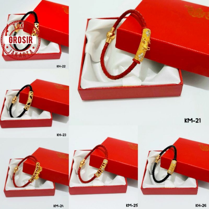 Gelang Tali Wanita Liontin Xuping Model 17 Sampai 26 Gelang Kulit Liontin Charm