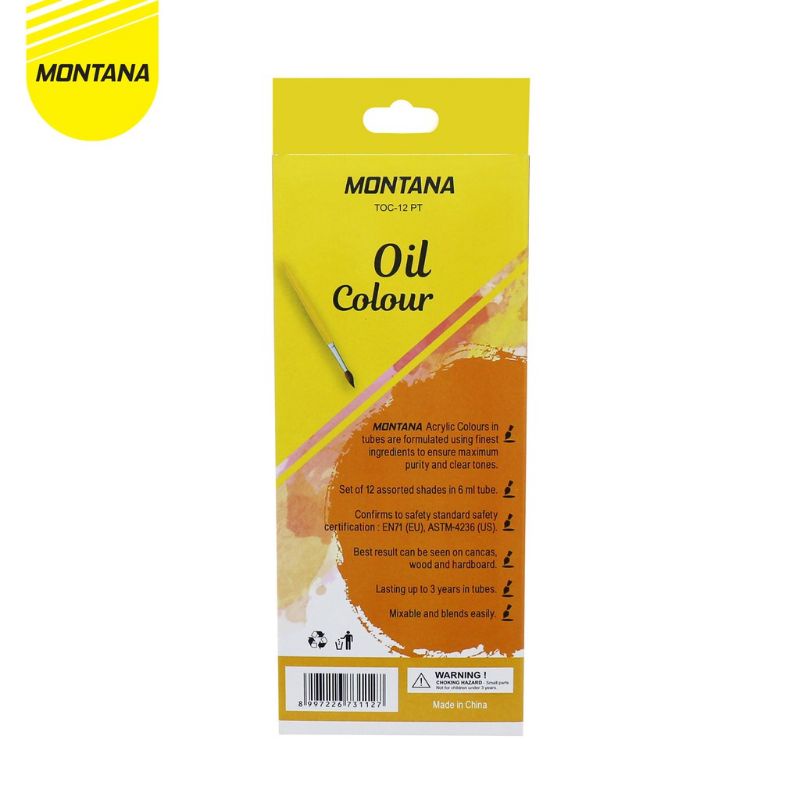 

1set Montana Oil Color 12 Warna/ Cat Minyak Montana TOC-12PT