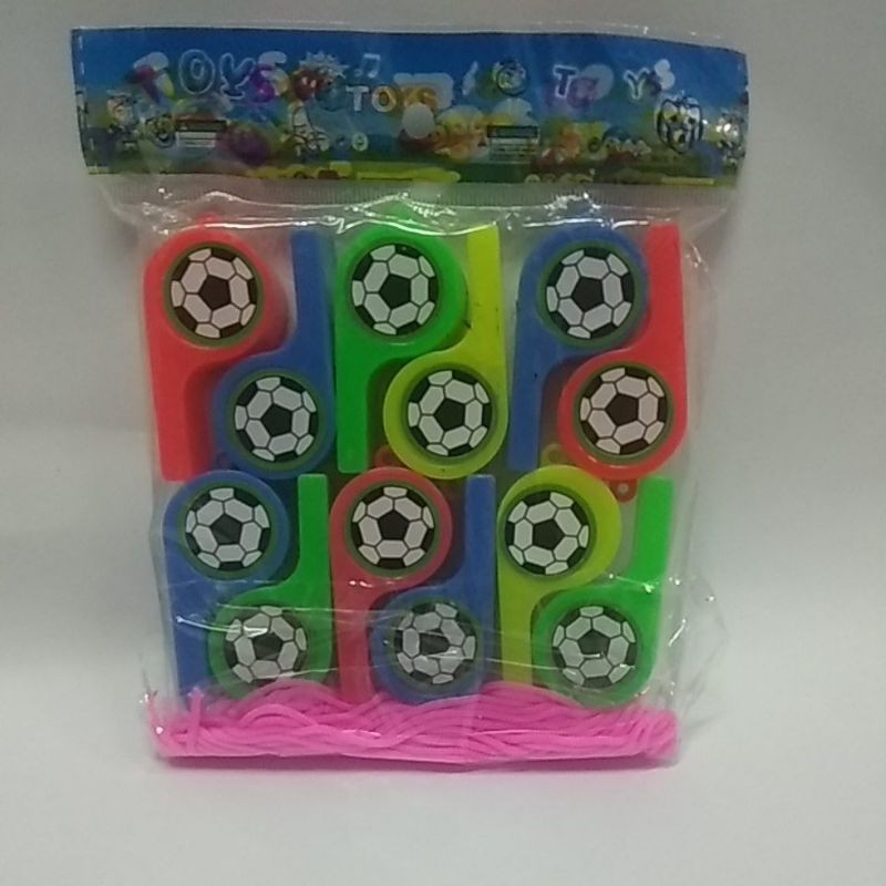 OMAH DOLANAN_MAINAN PELUIT +TALI ISI 10 PCS PELUIT BOLA
