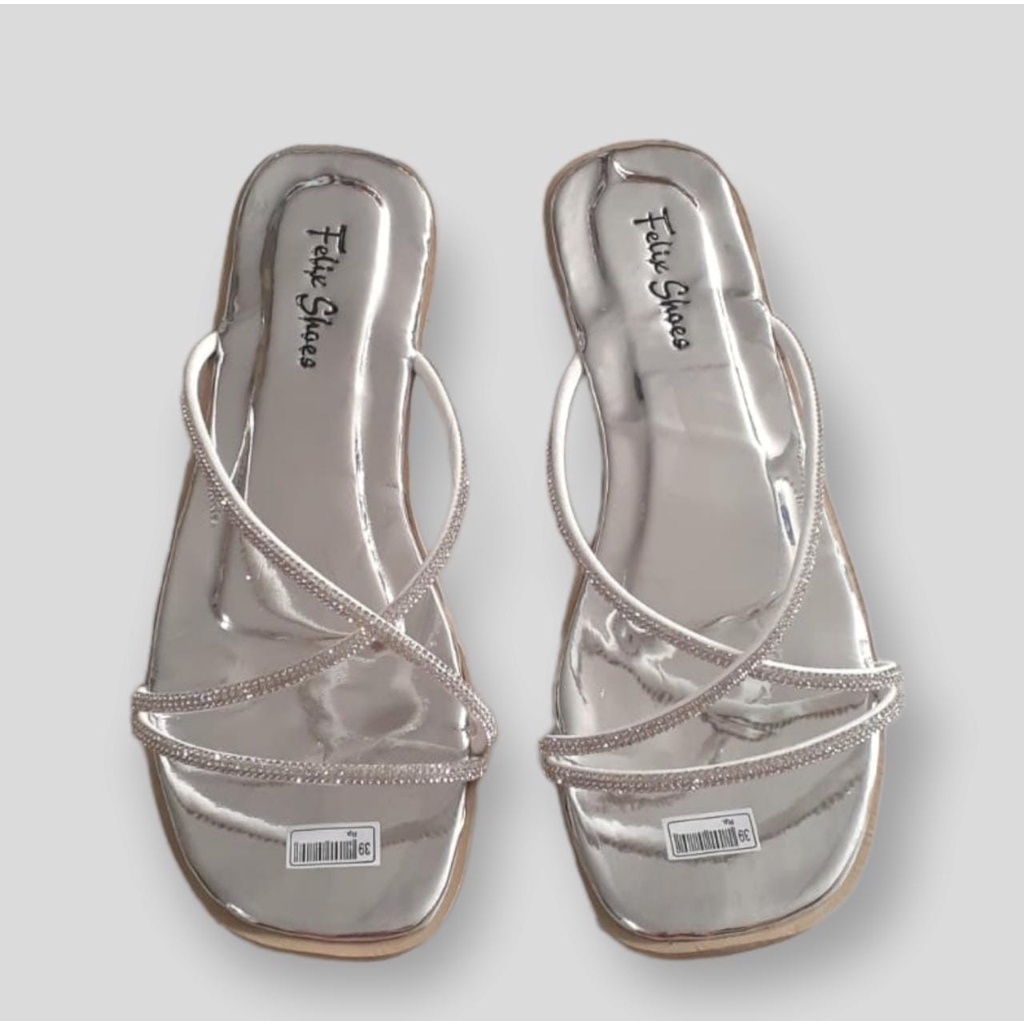 SANDAL TEPLEK WANITA GLOSSY MEWAH FM-08