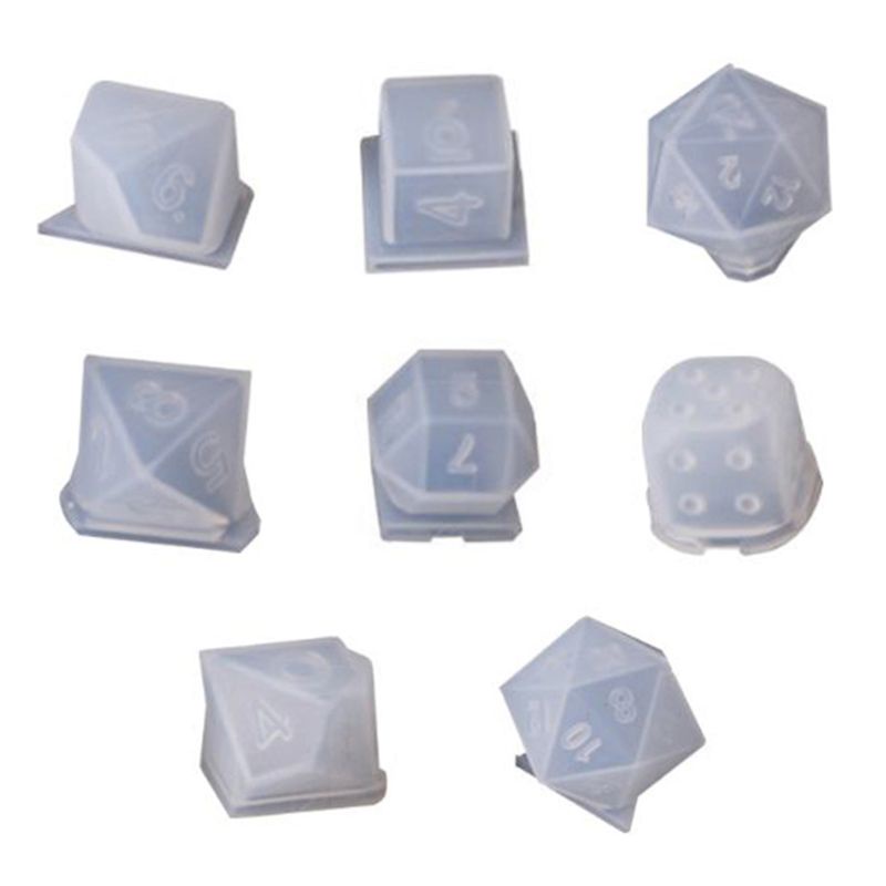 SIY  8 Shapes Transparent Silicone Mould Dried Flower Resin Decorative Craft DIY dice Mold epoxy resin molds for jewelry