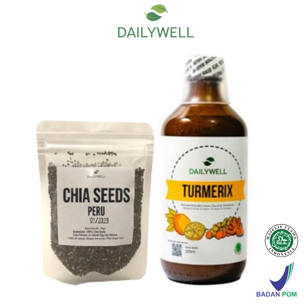 

Bundling 1 Turmerix + 1 Chia Seeds Dailywell [Detox, Mengurangi Nyeri Haid]