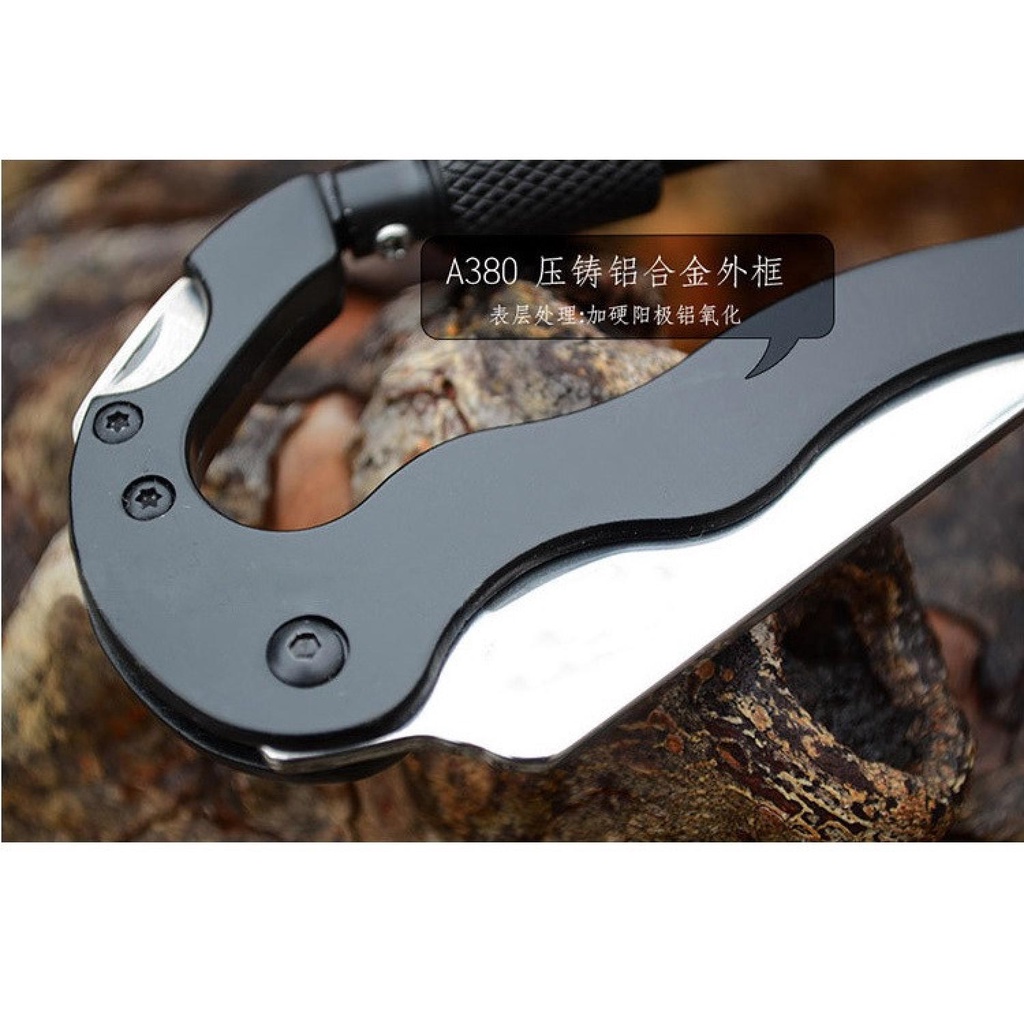 TG-IDI KNIFEZER Karabiner Pisau Lipat 5in1 Knife Survival EDC - RB-999B