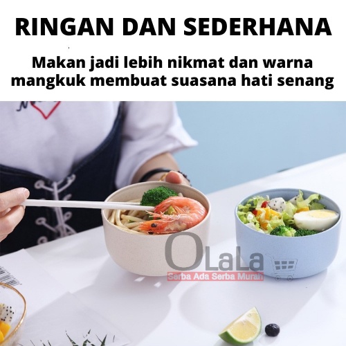 Mangkuk Kecil/Mangkok Wheat Straw/Mangkuk Makan Bowl Set 4pcs warna warni CH-4266