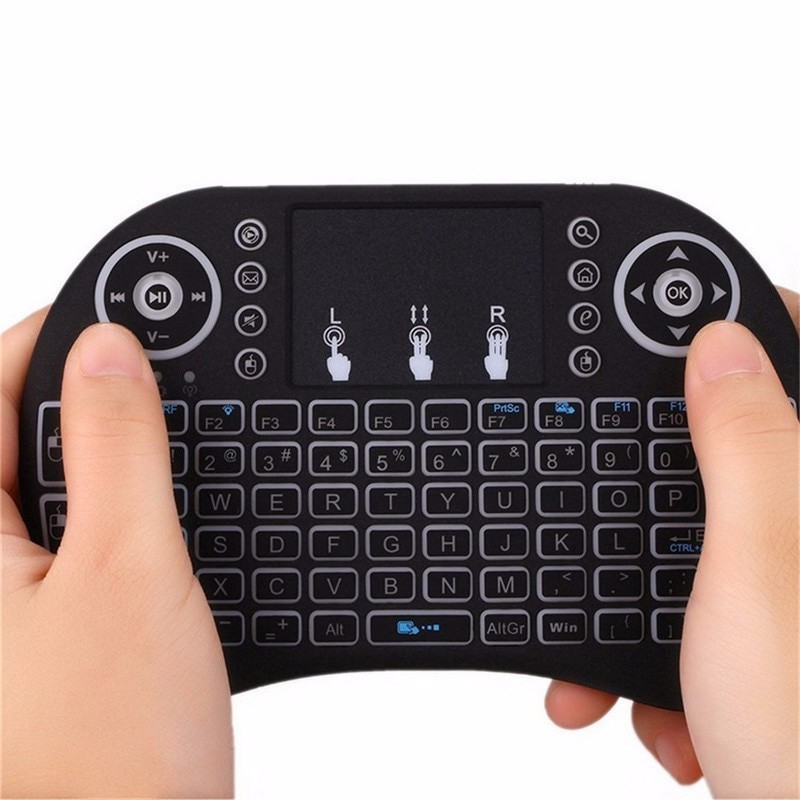 Air Mouse Wireless Mini Keyboard RGB 2.4GHz Dengan Touch Pad - I8  Bisa Untuk INDIHOME