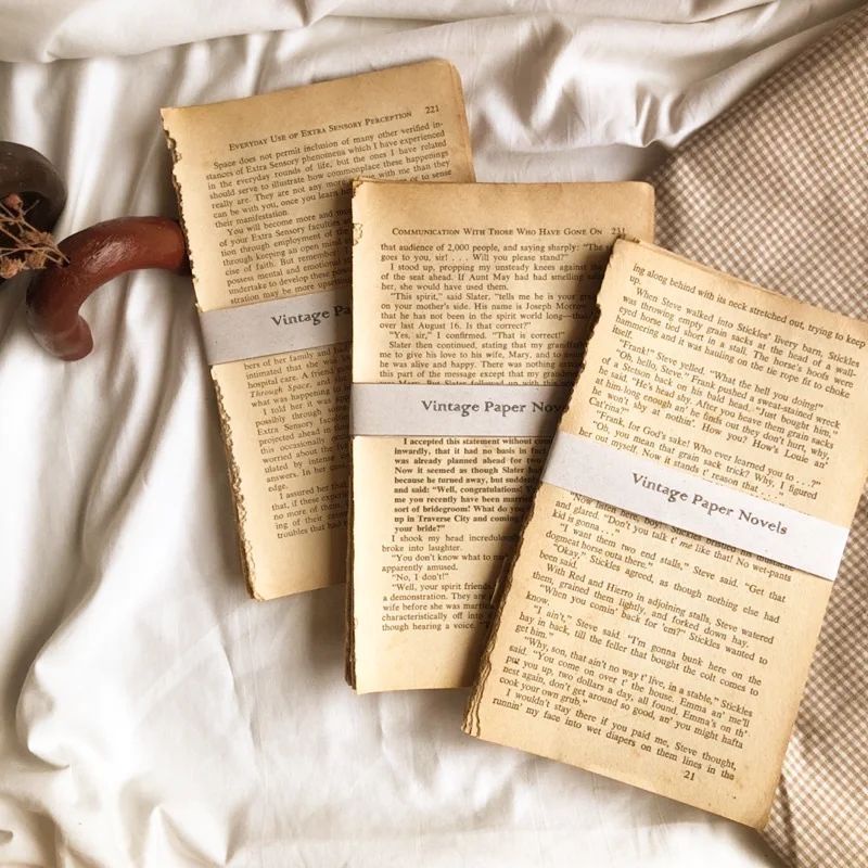 

10pc Kertas Vintage Buku Novel kertas journaling jurnal