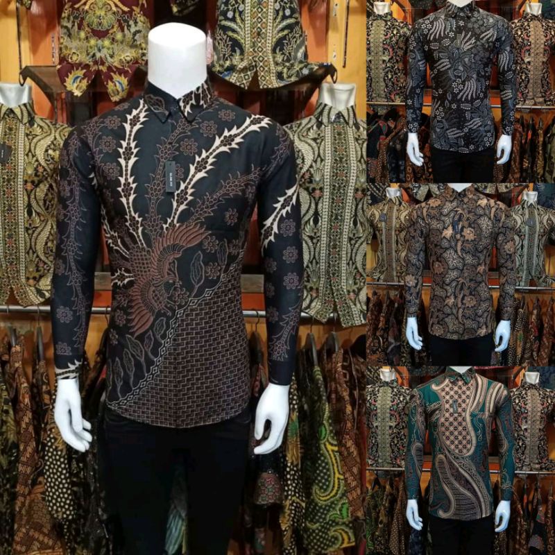 Agrapana Batik Slim Fit Batik Premium Kemeja Baju Batik Pria Lengan Panjang Slimfit Modern Rajata