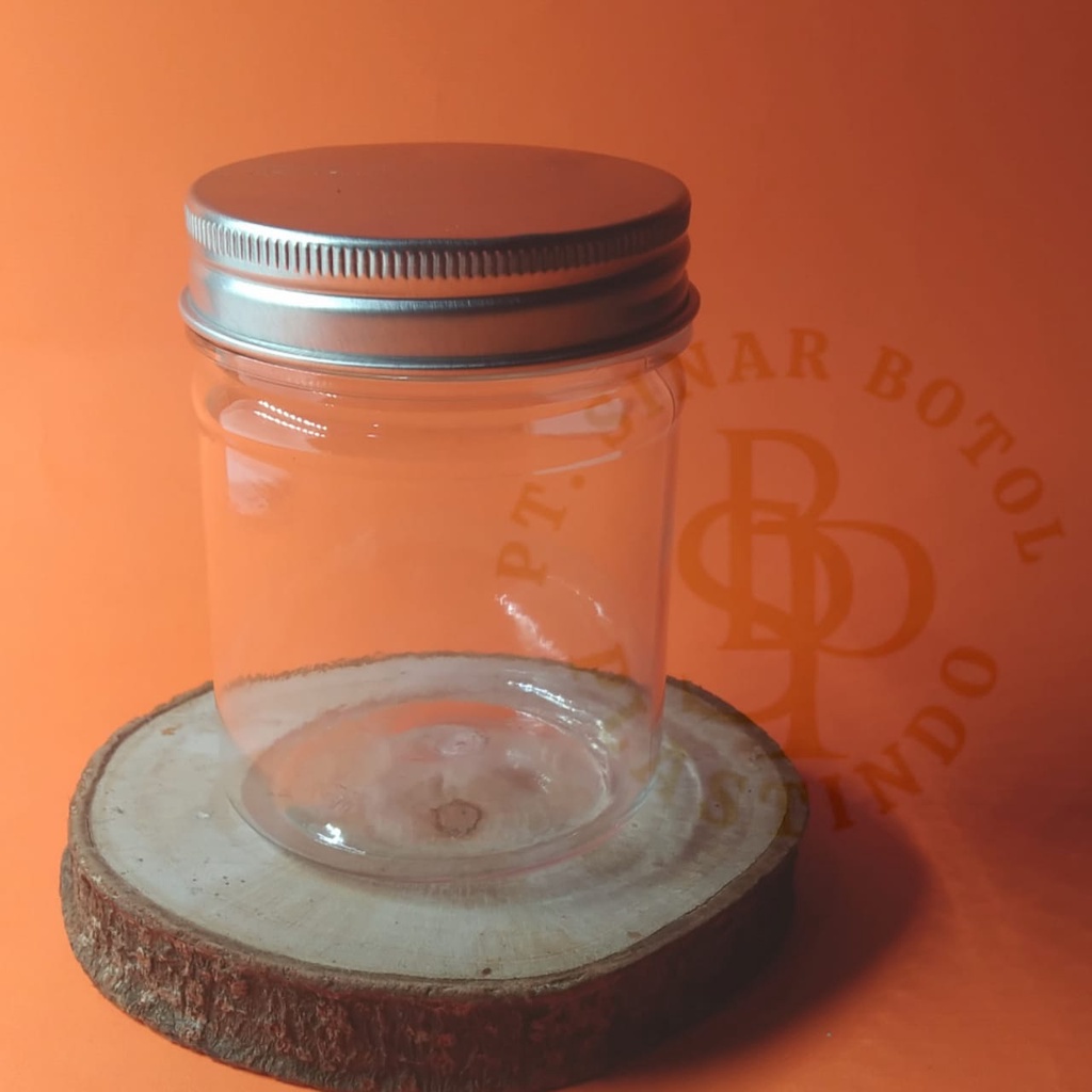 Toples Jar 100 ml botol Plastik 100 ml / Jar 100ml murah - ALU SILVER