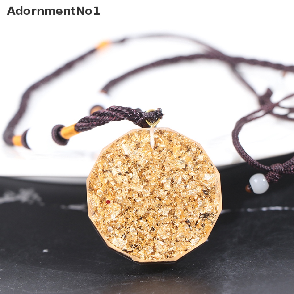 (AdornmentNo1) Orgonite Kalung Rantai Dengan Liontin Batu Tiger Eye Natural Untuk Wanita