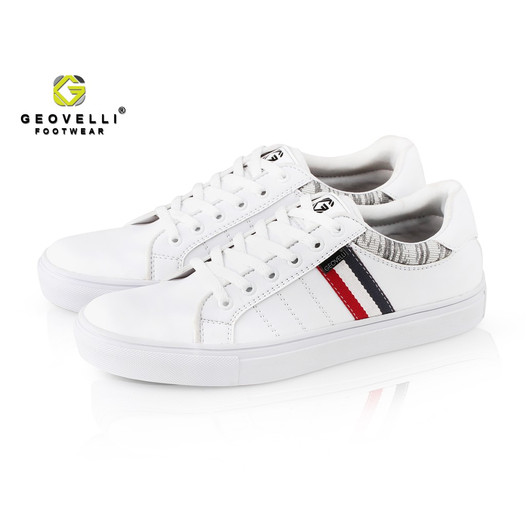 Sepatu Putih Pria Sneakers Sepatu Kasual Pria Sepatu Ringan Geovelli Sepatu Sneakers Cowok Kets