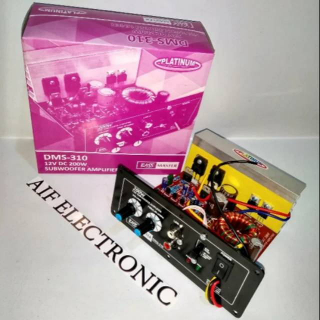 Kit Power Amplifier Subwoofer Mobil DC 12V 200 Watt DMS-310