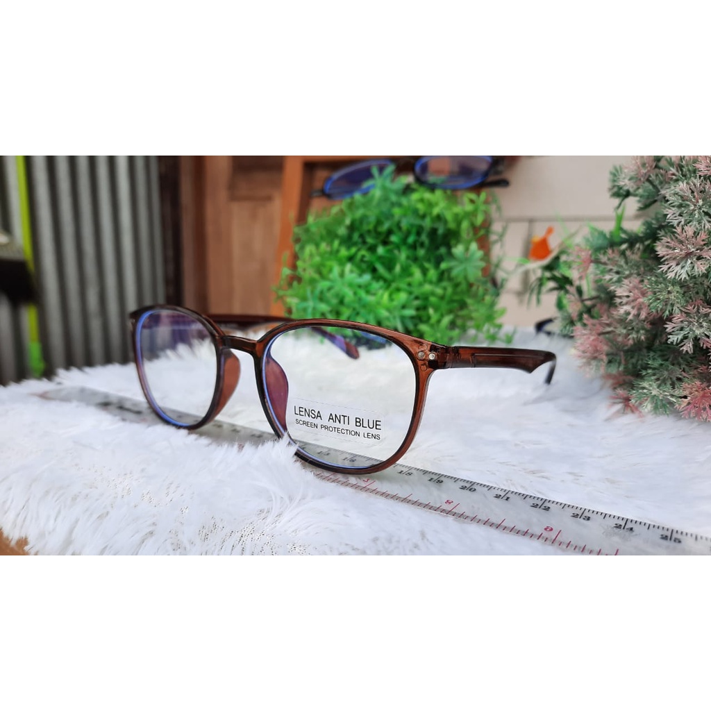 KACAMATA FASHION LENSA ANTI BLUE  TYPE YD723AB.IIWANITA/ PRIA TERBARU / KACAMATA BLUERAY UNISEX MELINDUNGI DARI SINAR HP, TV, LAPTOP