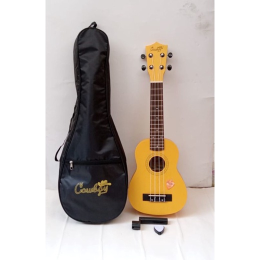 UKULELE COWBOY SOPRANO 21&quot; FREE TAS DAN PICK MKUALITAS IMPORT ORIGINAL COWBOY