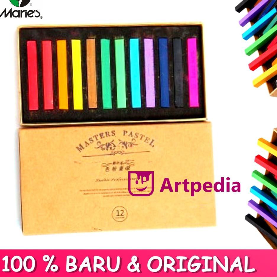 

New Maries Master Soft Pastel Coloring Set 12 Warna / Color Crayon Hair,,, ⁘