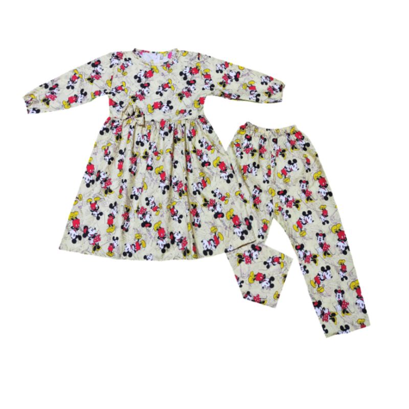 Setelan Tunik Anak Perempuan  Stelan Harian Anak Cewe 2-7 tahun