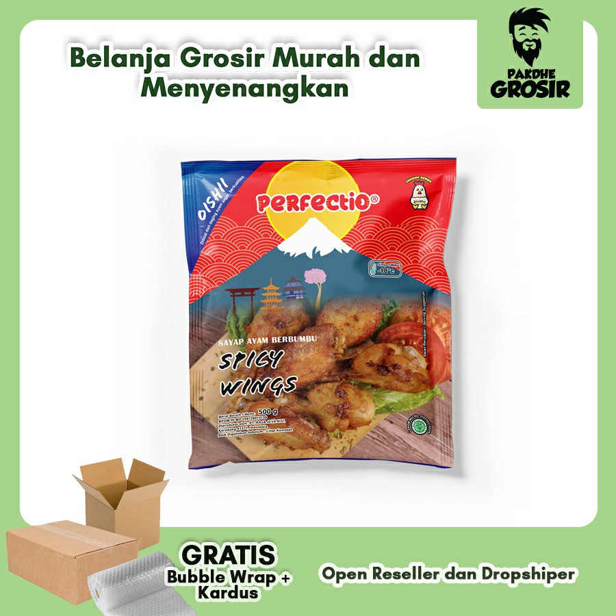 

Perfectio Spicy Wings / Sayap Ayam Berbumbu 250 gr / Frozen Food