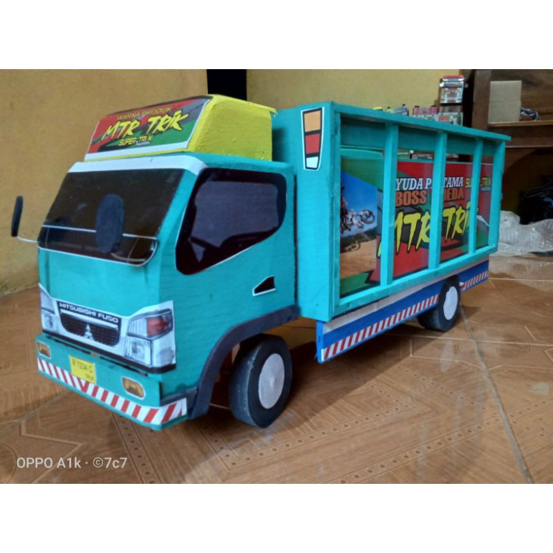 Miniatur Truk Oleng Kayu Asli Kuat