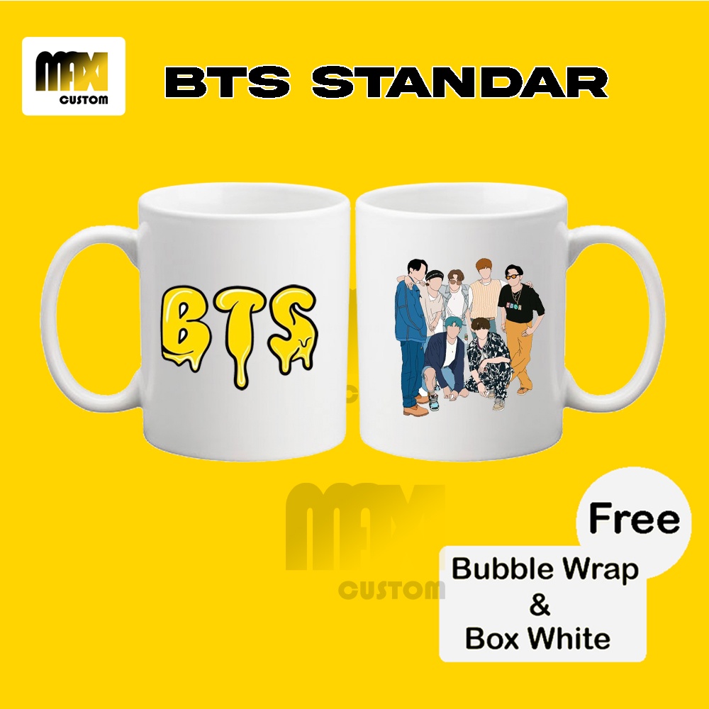 MUG BTS / KADO BTS / HADIAH ULTAH / ARMY / BTS BUTTER / MUG CUSTOM / MUG STANDAR