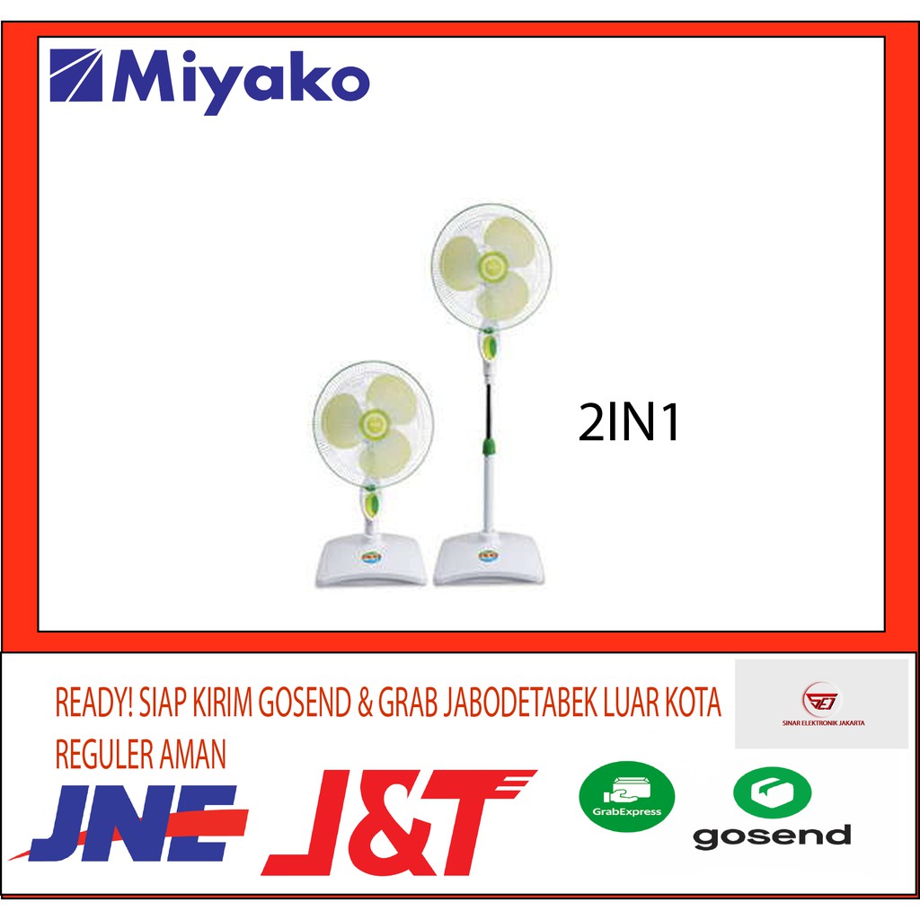 Miyako KAS-1627 KB. Kipas Angin 2 Fungsi Berdiri Dan Duduk. Baru&amp;Bergaransi Resmi