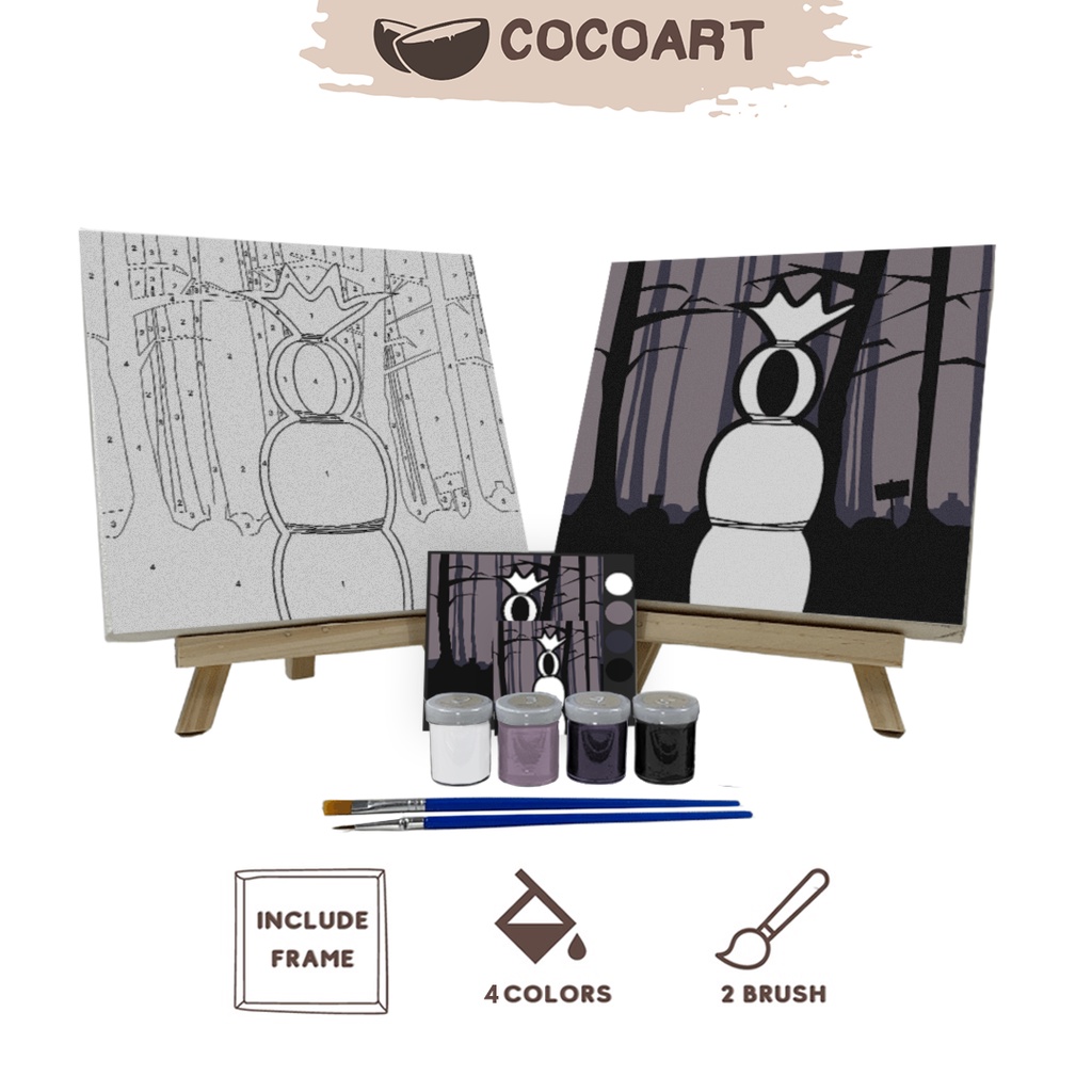 

Paint By Number Kit [ Pocong] - Cocoart.id I Kanvas 20 x 20 cm