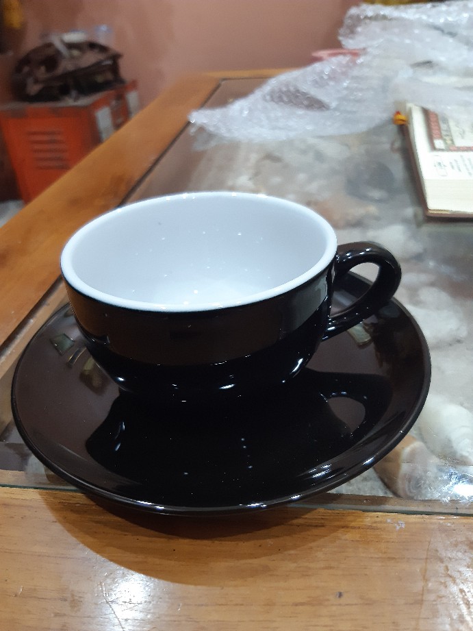 Cangkir Set Cafe Hitam 6 Pasang