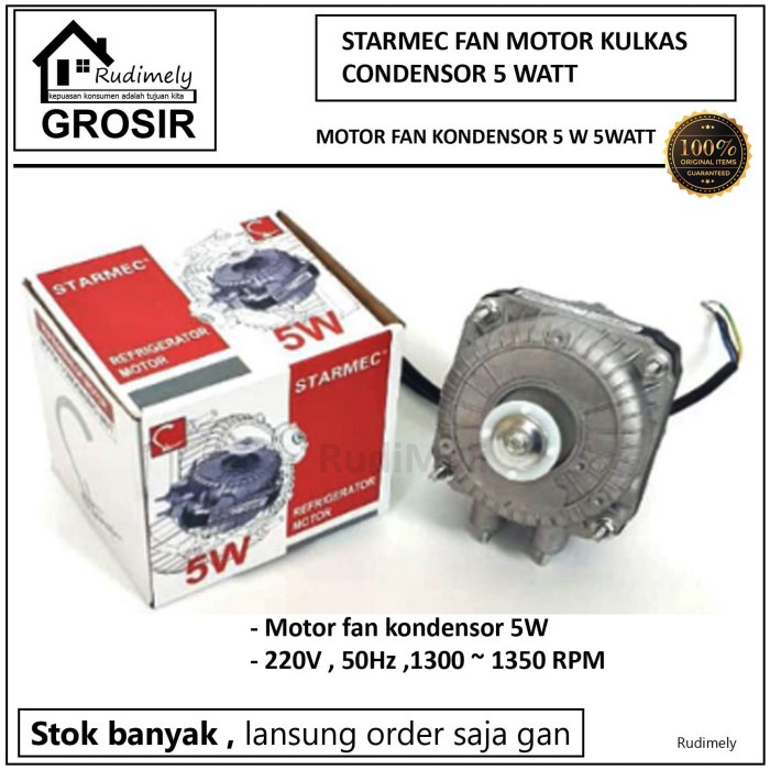 KONDENSOR Kulkas 5W MOTOR FAN STARMEC/FAN MOTOR CONDENSOR 5WATT