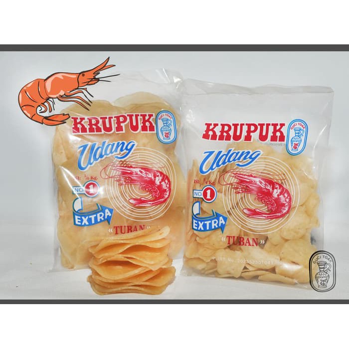 

Kerupuk udang khas tuban cap Guci Toak Extra 250 gr Enak Renyah Asli indonesia kerupuk original