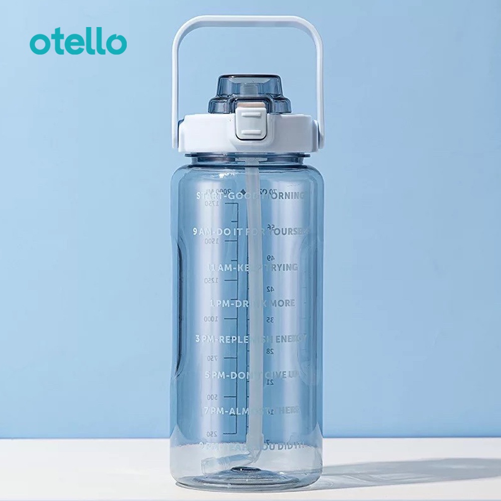 Titan Botol Minum 2 Liter Otello Bottle Air Minum Motivasi 2L Premium 2 Litre Transparan