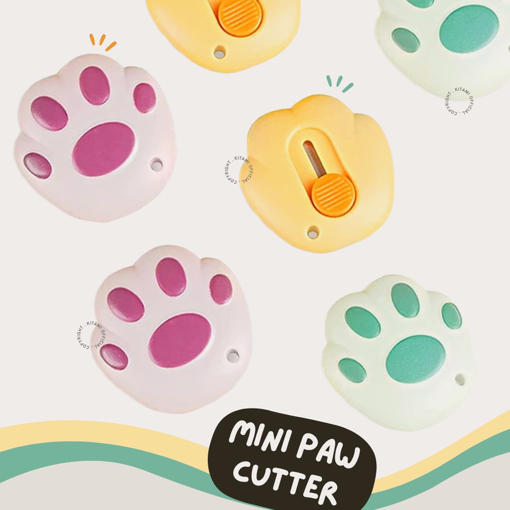 CUTTER MINI BENTUK PAW UNIK LUCU IMUT | PISAU KATER KECIL PEMOTONG KERTAS PEMBUKA PAKET