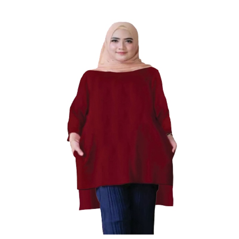 Tunik Jumbo Polos  / Atasan Muslim Wanita XL, XXL