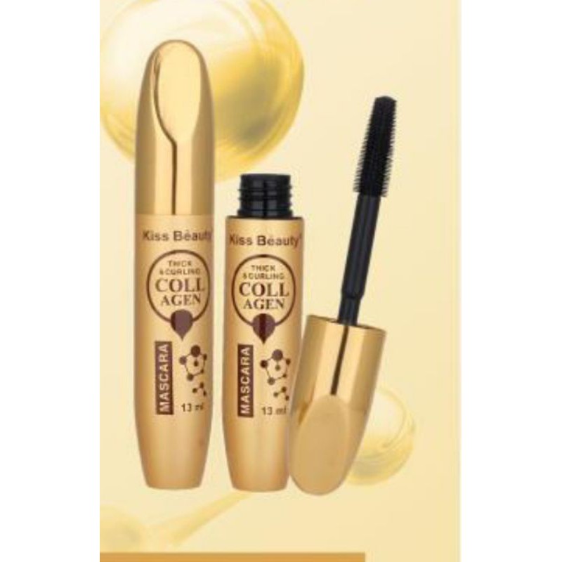 ECER MASCARA SUPER HITAM  WATERPROOF COLLAGEN KISS BEAUTY 13ML NO.56746