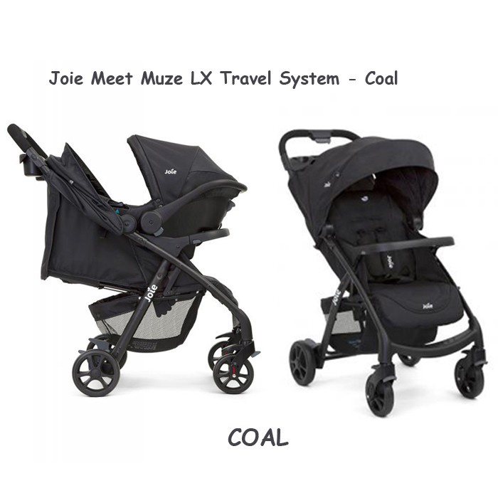 Makassar - Joie Meet Muze LX Travel System / Coal / Stroller + Car Seat / Kereta Dorong Bayi