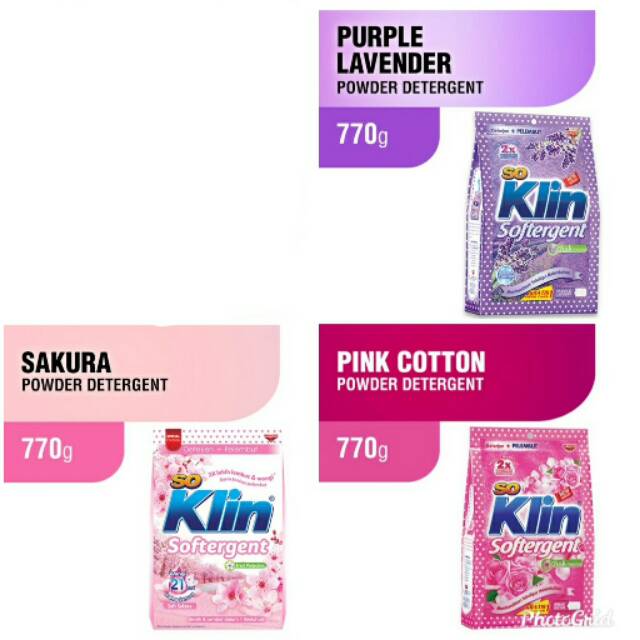 Soklin So Klin deterjen bubuk 425g 770g 1500g