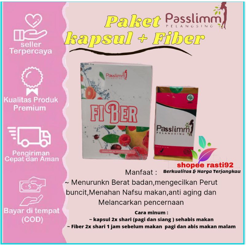 passlimm paket hemat passlimm kapsul+ passlimm fiber cocok buat yang menjaga berat badan