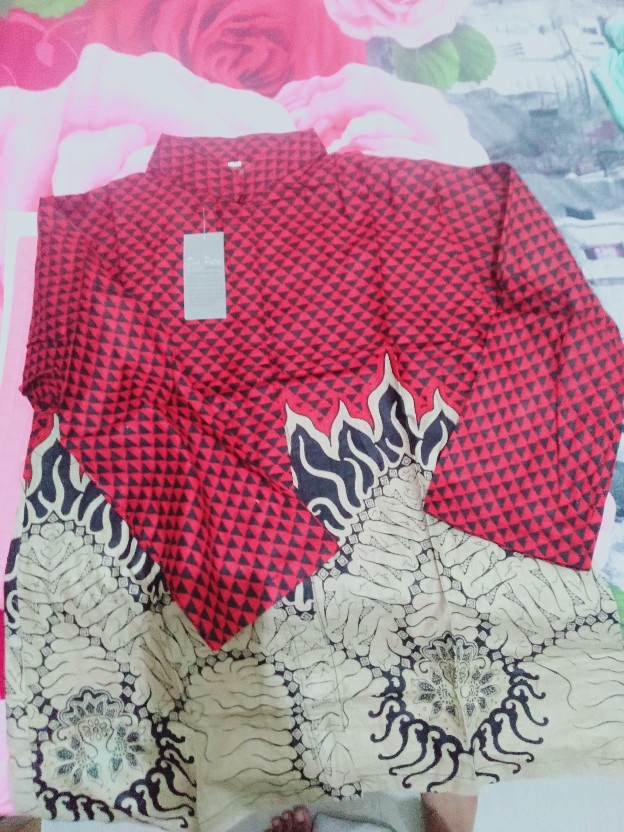 Atasan Batik Wanita Blouse Lengan Panjang