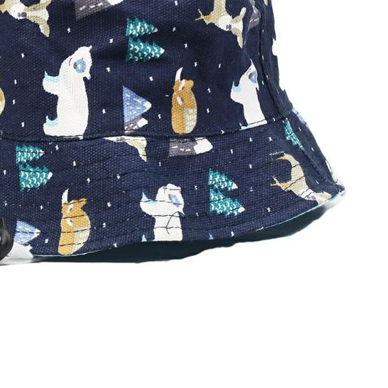 ♧ Topi bucket anak tali / Topi anak cowok cewek kanvas M ♂