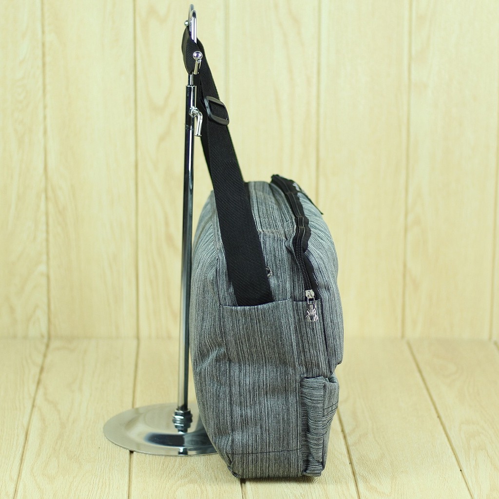 Tas Selempang Anello Pria Wanita Unisex Warna Abu Sling Bag Stylish Trendy Kece