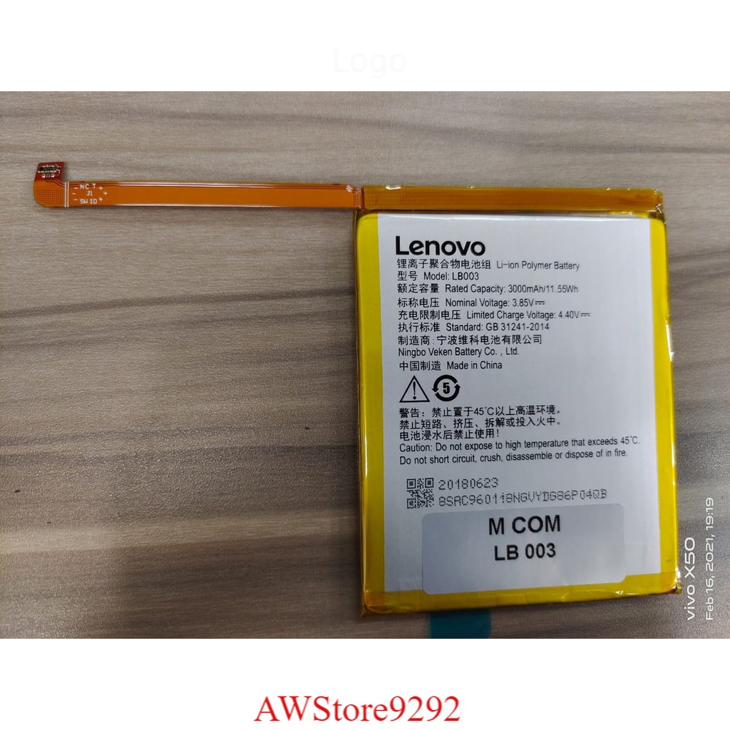 Mcom Battery Batre Baterai Mcom Lenovo K5 K350T LB003 LB 003