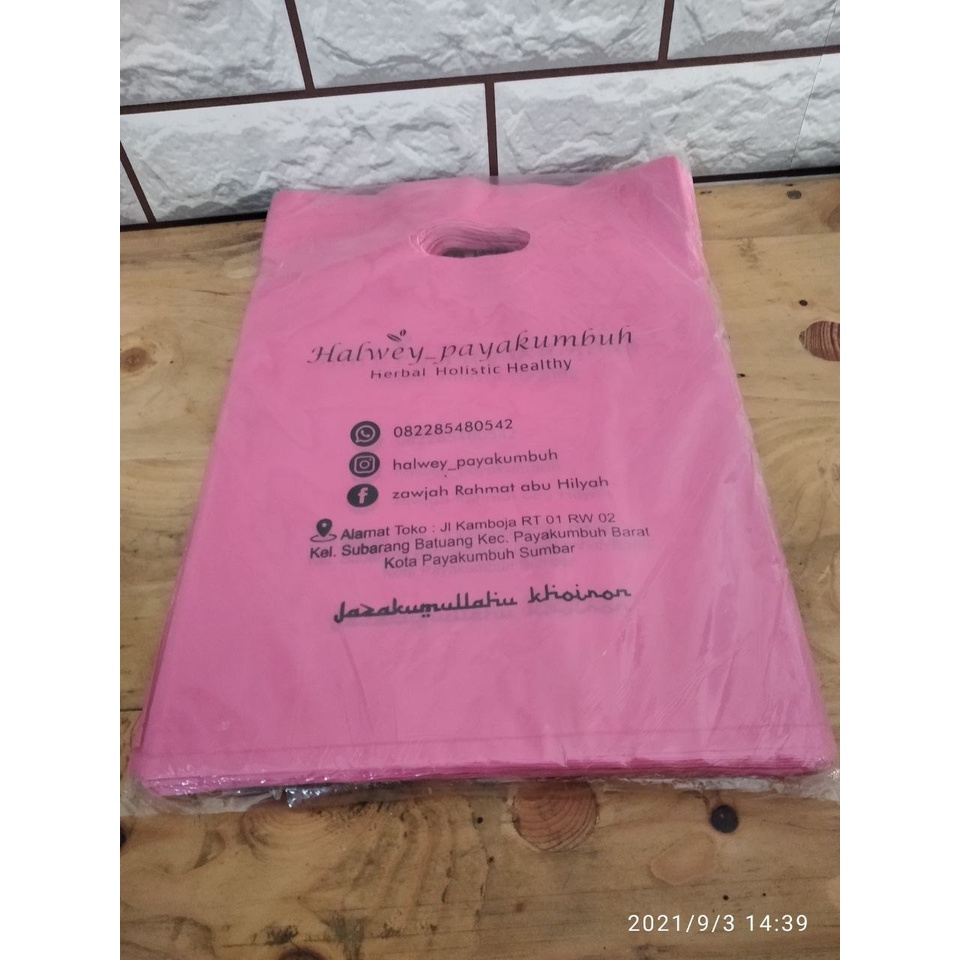 [30x40] plastik packing / plastik / plastik plong custom sablon / free desain / sablon plastik