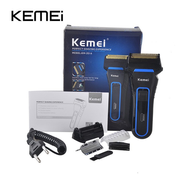 Kemei Alat Cukur Kumis Jenggot KM-2016 Electric Shaver Rechargeable