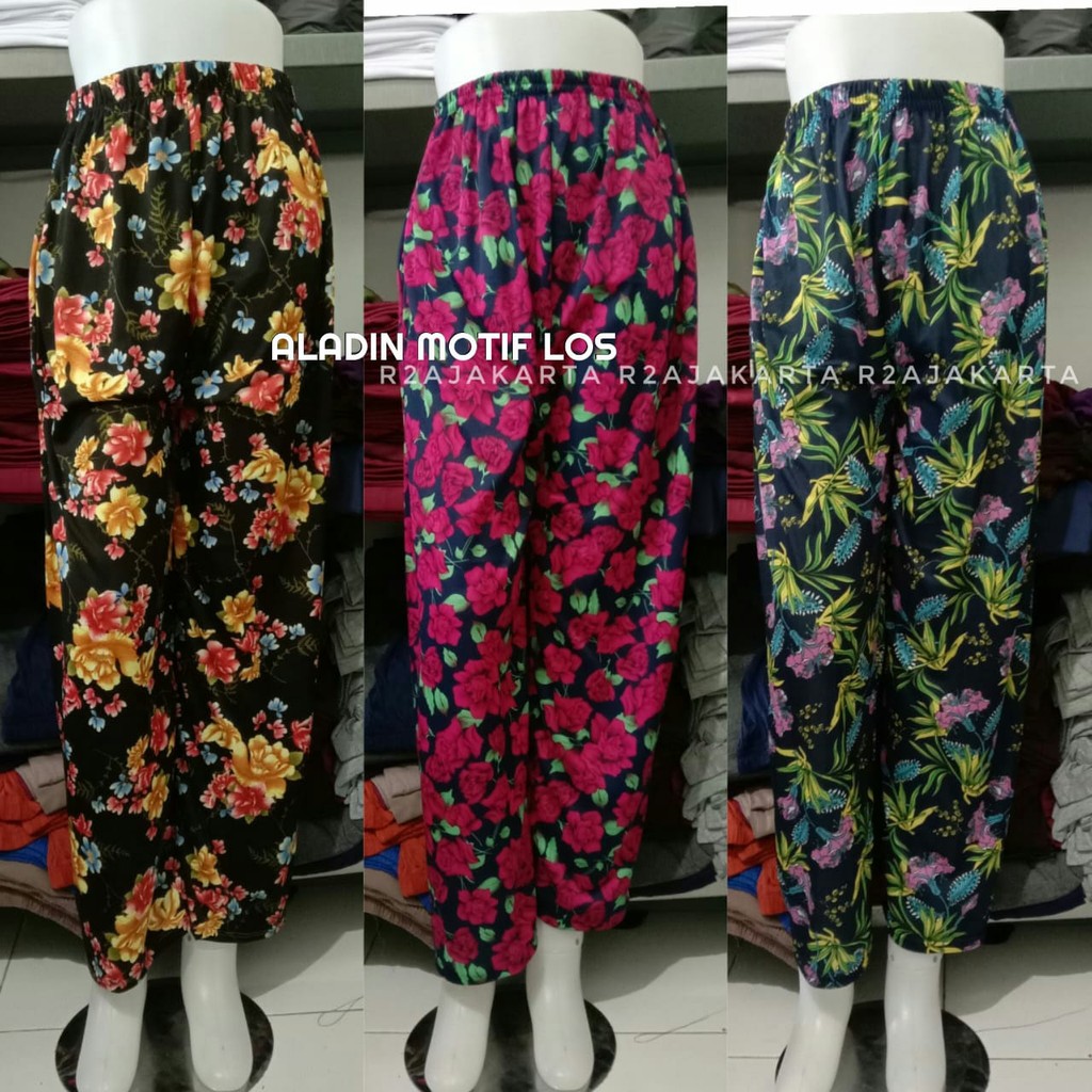 Celana Aladin Los Wanita JUMBO XXL DAN STANDART PANJANG MOTIF BAN R2AJAKARTA