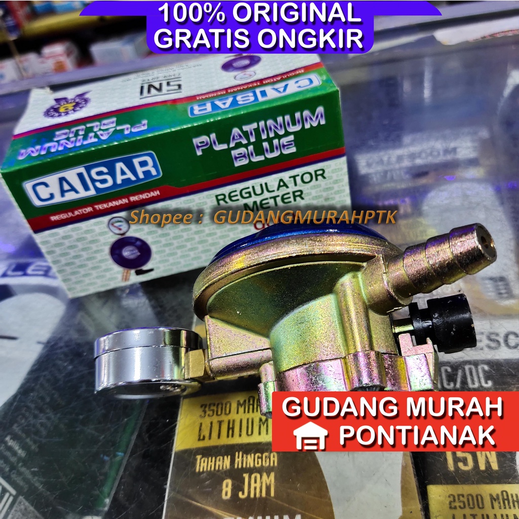 Regulator CAISAR Gas Quick Coupling Platinum Blue Regulator Anti bocor Full Besi pengunci tabung Kualitas bagus saingan starcam destec