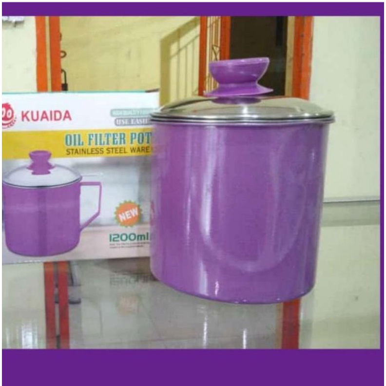 ( KJO ) Oil Pot Warna Oil Pot Tempat Minyak Wadah Penyaring Minyak Warna Kenzjayaolshop