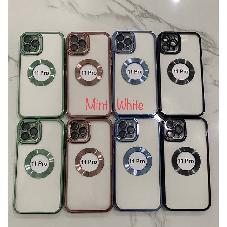 Ultra Plated LENSPRO CHROME Electric plated Case Iphone 11 12 13 Pro Max XR X XS XS MAX Casing  Pelindung Silikon HP Lens Pro