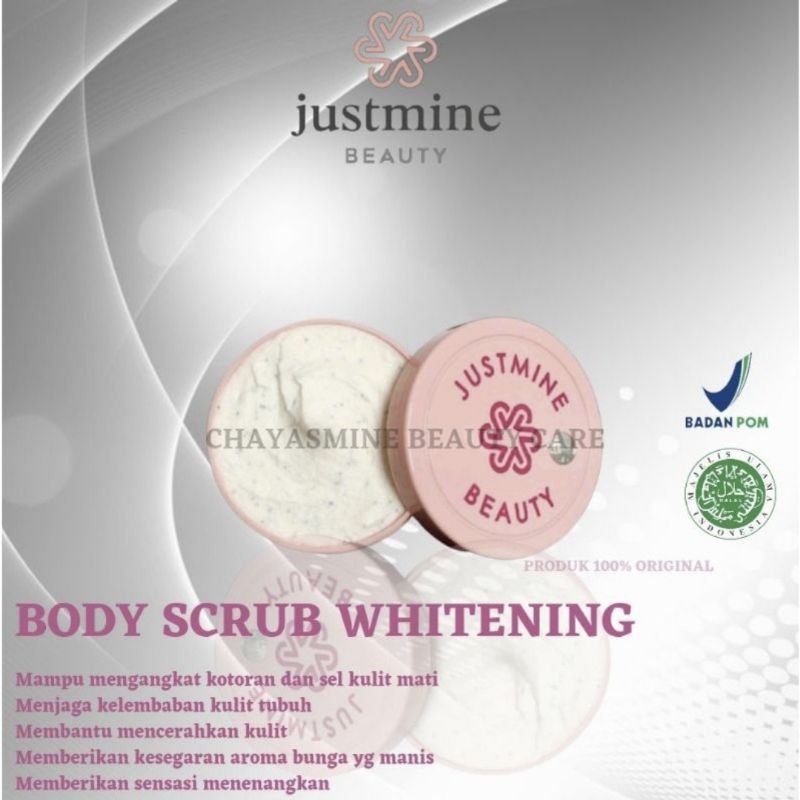 BODY SCRUB JUSTMINE BEAUTY ORIGINAL 100 Gr JUSTMINE BEAUTY SKINCARE BPOM JUSTMINE BEAUTY SKINCARE