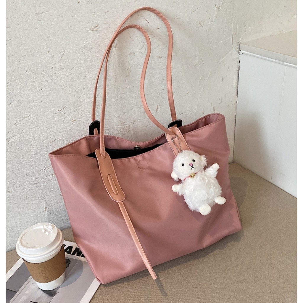 BJ15719 - BLACK/KHAKI/PINK/WHITE - TAS BAHU SHOULDERBAG FREE GANTUNGAN BONEKA TAS WANITA FASHION IMPORT MODIS ELEGAN TERMURAH TERLARIS TERBARU BAGSTORE JAKARTA TAS BATAM JT9892 CR7476 LT1339 BQ3187 ELJ5719