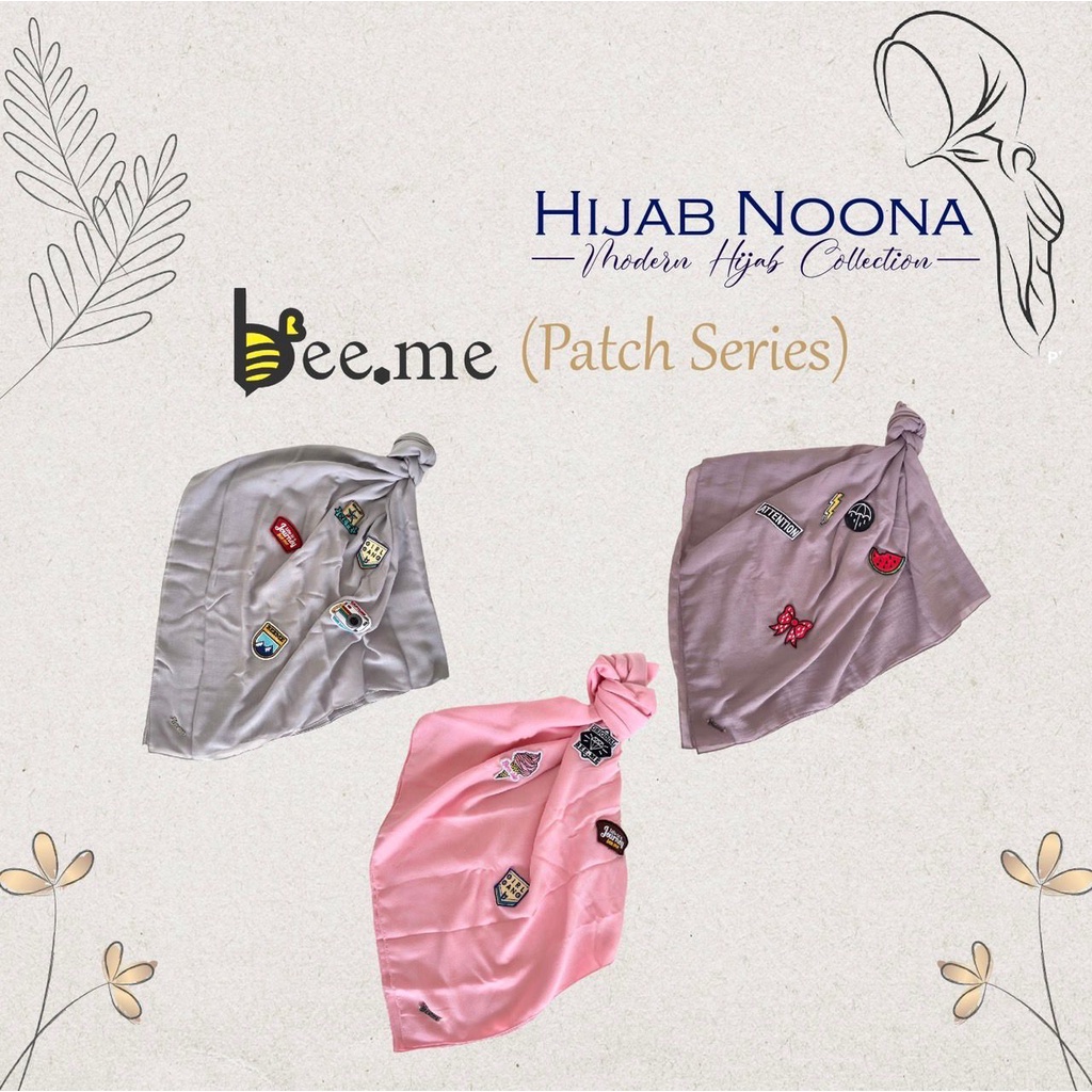 Hijab Segiempat Hijab Segiempat Bee Me Patch Series Original Hijab Bee Mee Original Hijab Segiempat 