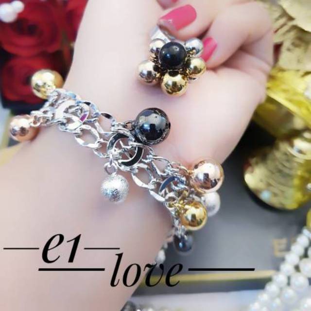 Xuping set anggur putih lapis emas 24K 1318