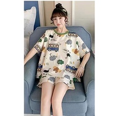 Leisure Wear LW310 Piyama | Piyama Lengan Pendek Celana Pendek | Baju Tidur Impor | Baju Tidur setel